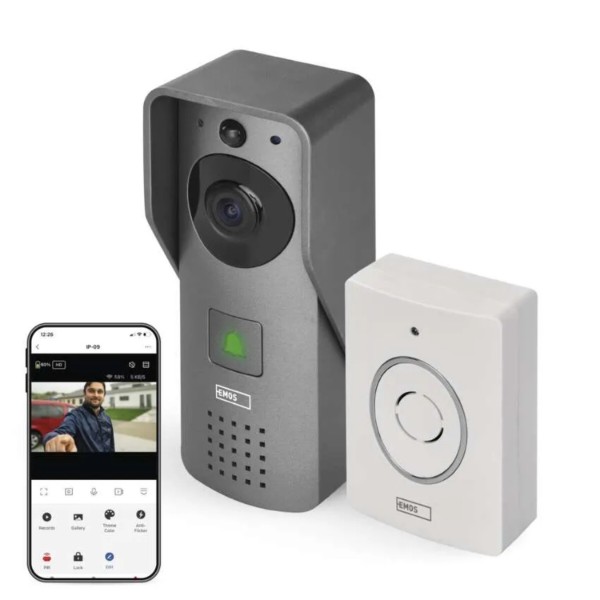 Фото - Беспроводной дверной звонок EMOS Умный видеозвонок H4031 GoSmart с Wi-Fi