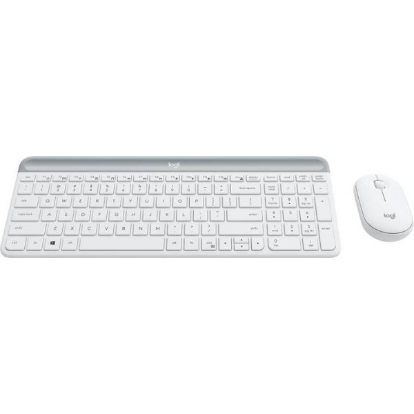 Фото - Клавиатура+мышь беспроводная Logitech MK470 Slim Wireless White UA (920-009205)