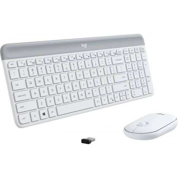 Фото - Клавиатура+мышь беспроводная Logitech MK470 Slim Wireless White UA (920-009205)