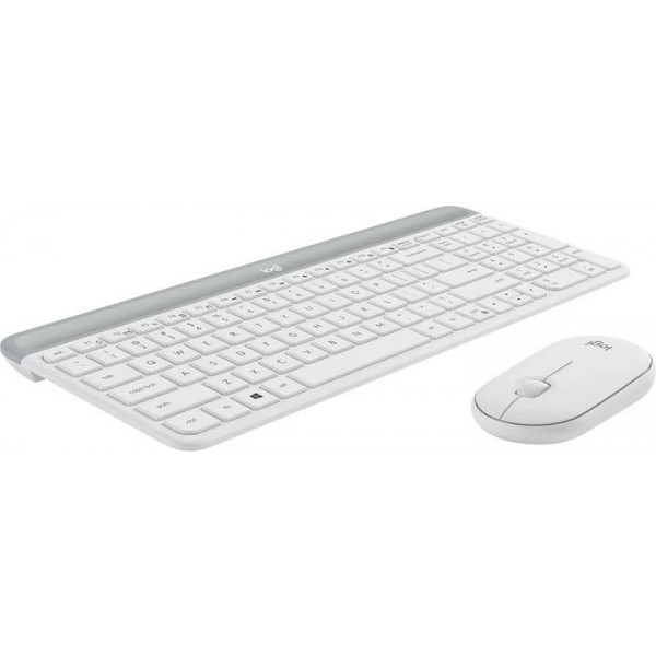 Фото - Клавиатура+мышь беспроводная Logitech MK470 Slim Wireless White UA (920-009205)