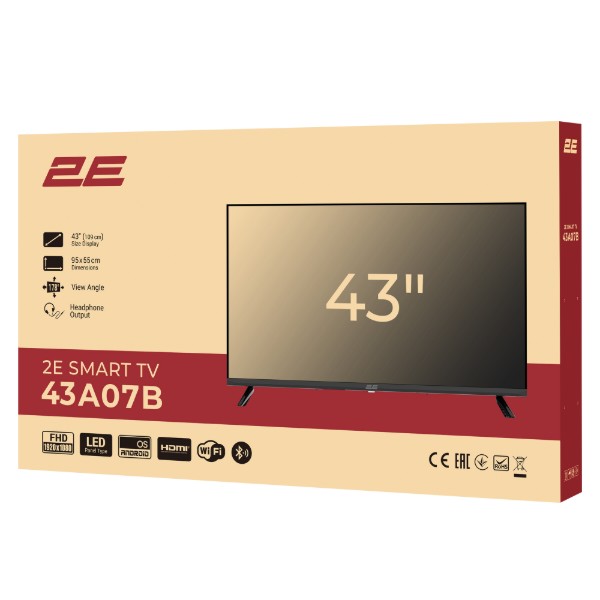 Фото - Телевизор 2E 2E-43A07B Black