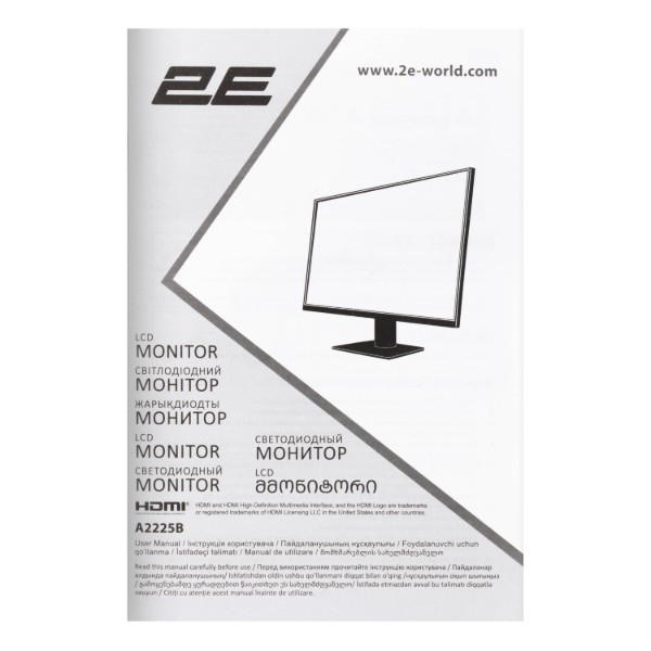 Фото - Монитор 2E A2225B (2E-A2225B-01.EU)
