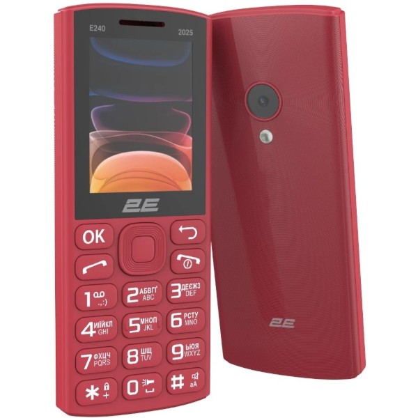 Фото - Мобільний телефон 2E E240 2025 Dual Sim Red (794300867219)