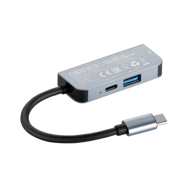 Фото - Хаб USB 2E USB-С > USB-A 3.0/USB-C PD/HDMI Gray ()
