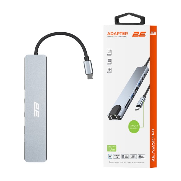 Фото - Хаб USB 2E Gray (2E-W2681)