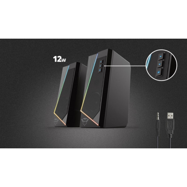 Фото - Комп'ютерна акустика компактна 2.0 Trust GXT 609 Zoxa RGB Illuminated Speaker Set 2.0 (24070)
