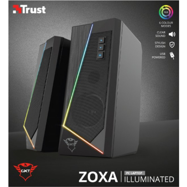Фото - Комп'ютерна акустика компактна 2.0 Trust GXT 609 Zoxa RGB Illuminated Speaker Set 2.0 (24070)