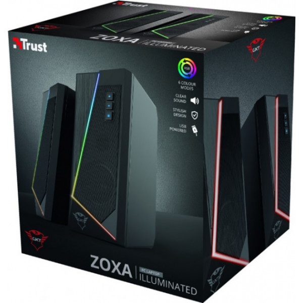 Фото - Комп'ютерна акустика компактна 2.0 Trust GXT 609 Zoxa RGB Illuminated Speaker Set 2.0 (24070)