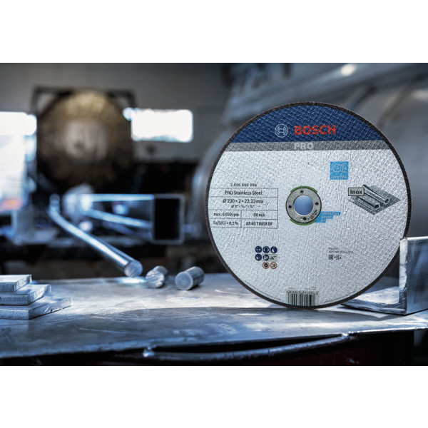 Фото - Круг отрезной по металлу Bosch Expert for Inox 230х22.23мм (2.608.600.096)