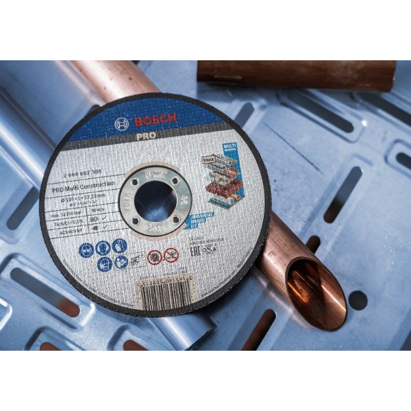 Фото - Круг відрізний по металу Bosch Multi Construction 125х1.6мм (2.608.602.383)