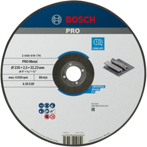 Фото - Круг отрезной по металлу Bosch Standard 230х22.23мм (2.608.619.776)