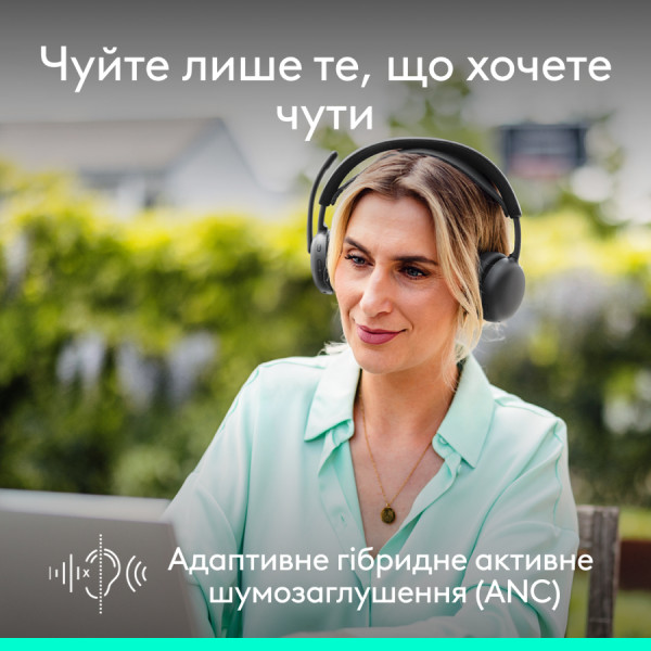 Фото - Гарнітура бездротова Logitech Zone Wireless 2 ES Graphite (981-001503)