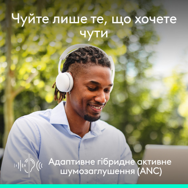 Фото - Гарнітура бездротова Logitech Zone Wireless 2 ES Off-White (981-001508)