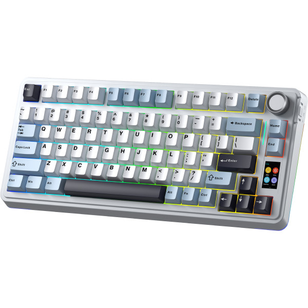 Фото - Клавіатура бездротова ігрова Aula S75Pro Wireless Keyboard Star Vector Switch, white, with UA layout (6978080502148)