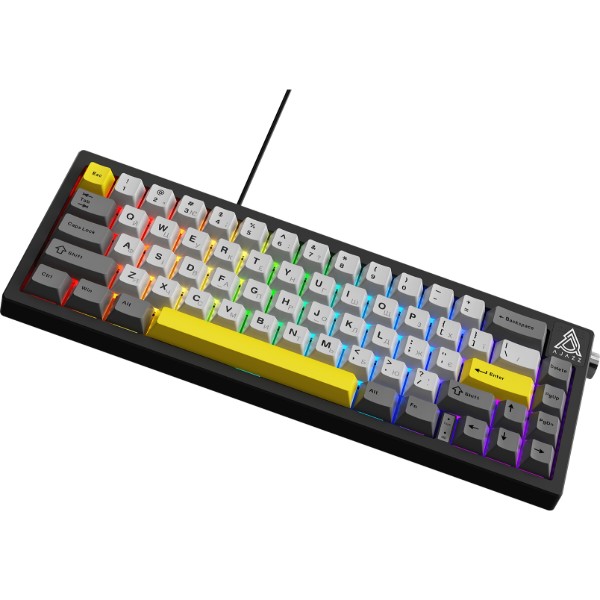 Фото - Клавиатура проводная игровая Ajazz AK650 Moon Yellow switches Gray White Yellow (AK650-MY-GWY)
