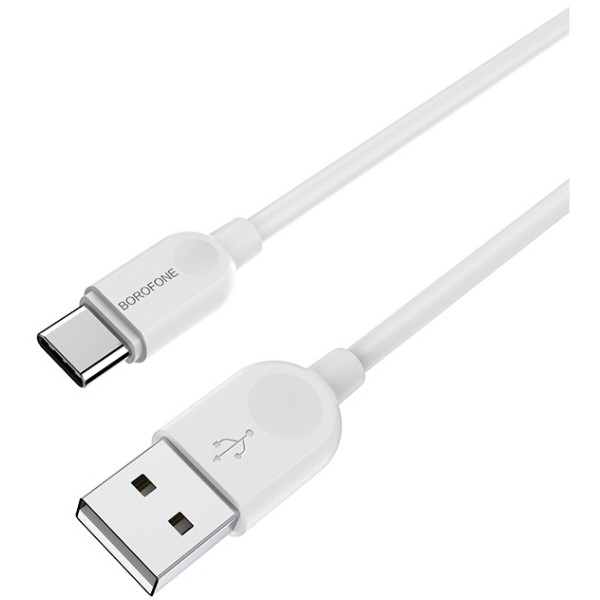 Фото - Кабель BOROFONE BX14 USB to Type-C 2.4A, 2m White (6957531090021)