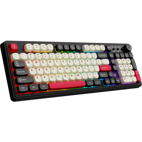 Фото - Клавиатура беспроводная игровая Ajazz AF98 PLUS Black Shark Red (AF98-PLUS-BSR)