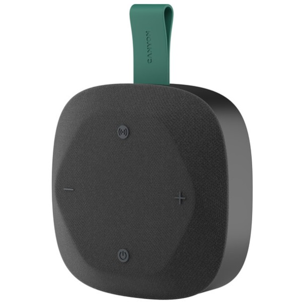 Фото - Портативна акустика Canyon HEXAGON 10 TWS 8W IPX5 Black Green (CNE-CBTSP10BG)