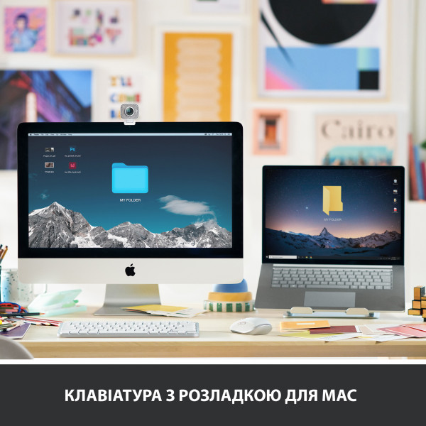 Фото - Клавіатура бездротова Logitech MX Keys Mini For Mac Pale Grey (920-010526)