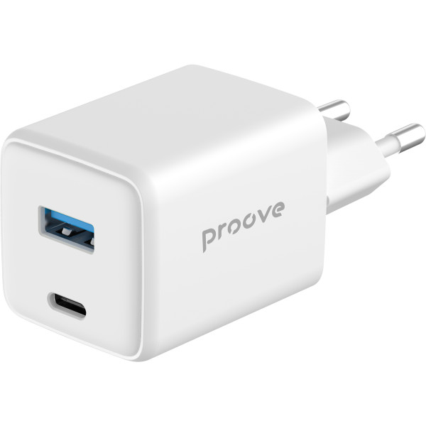 Фото - Сетевое зарядное устройство Proove Pocket GaN 25W Type-C + USB white (WCPG25111202)