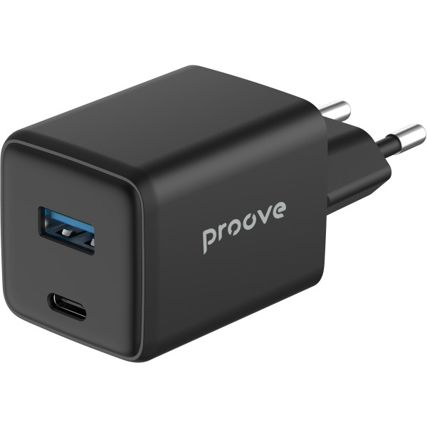 Фото - Мережевий зарядний пристрій Proove Pocket GaN 25W Type-C + USB black (WCPG25111201)