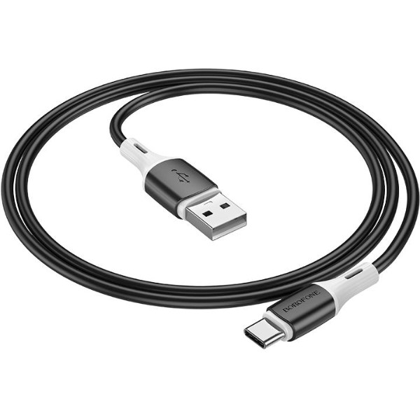 Фото - Кабель BOROFONE BX79 USB to Type-C 3A, 1m Black (6974443384789)