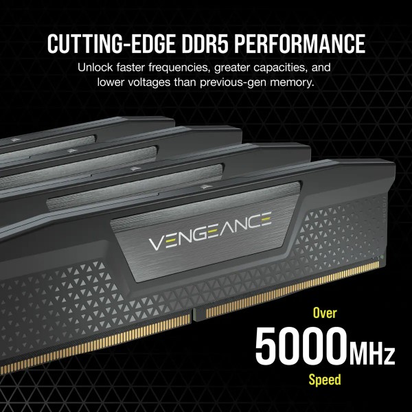 Фото - Пам'ять DDR Corsair DDR5 2x16GB/5200 Vengeance Black (CMK32GX5M2B5200C40)
