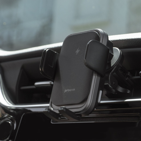 Фото - Автодержатель с беспроводной зарядкой Proove Nitro Charge 15W matte Black (WHNC15002005)