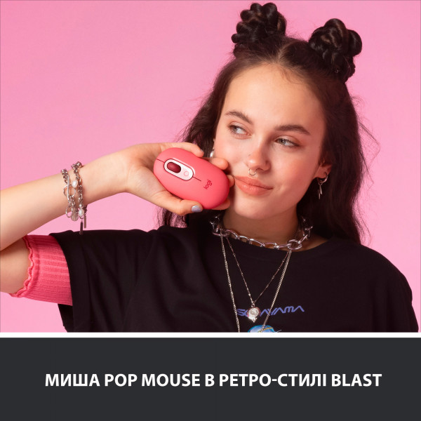 Фото - Миша бездротова Logitech POP Mouse with emoji Heartbreaker Rose (910-006548)