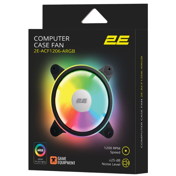 Фото - Корпусний вентилятор 2E GAMING Air Cool Black (ACF1206-ARGB)