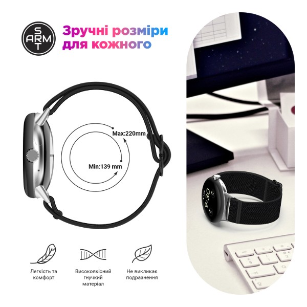 Фото - Ремешок для смарт-часов нейлоновый ArmorStandart for Google Pixel Watch / Watch 2 / Watch 3 / Watch 4 41 mm Dark Blue (ARM75428)