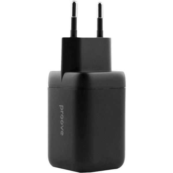 Фото - Мережевий зарядний пристрій Proove Silicone Power 40W (Type-C + Type-C) Black
