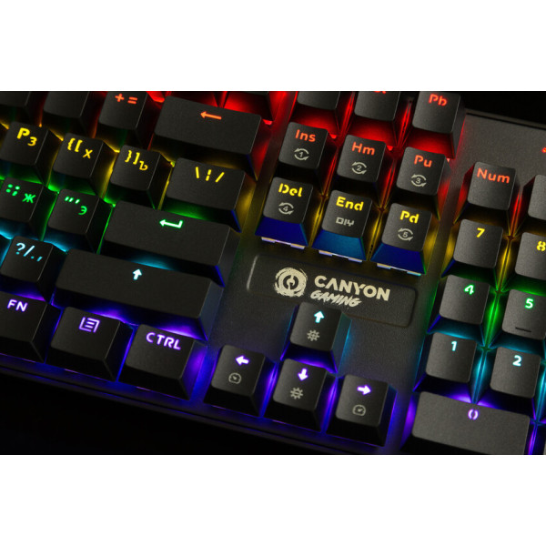 Фото - Клавиатура проводная игровая Canyon Deimos GK-4 Rainbow LED ENG/UKR Black (CND-SKB4-US)