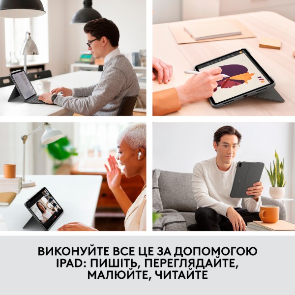 Фото - Чехол-клавиатура для планшета Logitech Combo Touch for iPad (10th gen) Oxford Grey (920-011382)