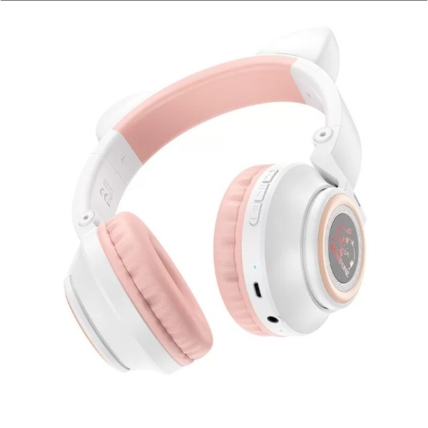 Фото - Наушники накладные беспроводные BOROFONE BO18 Cat ear White (6974443384956)