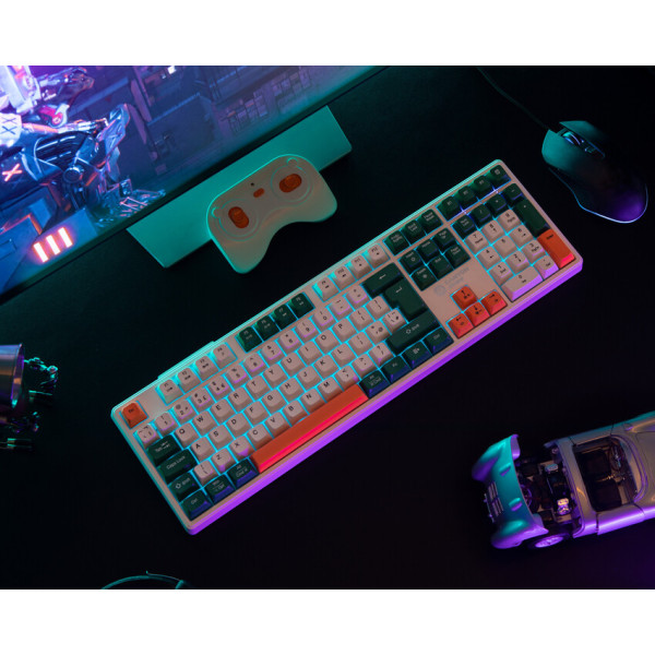 Фото - Клавіатура бездротова ігрова Canyon Shadder GKW-11 RGB Silent UA Wireless White (CND-SKBW11)