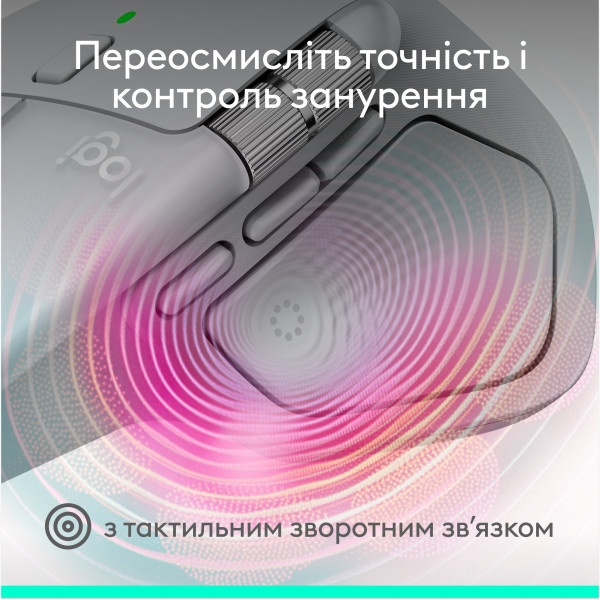 Фото - Миша бездротова Logitech MX Master 4 for Mac Performance Wireless Mouse WHITE SILVER - BT (910-007576)