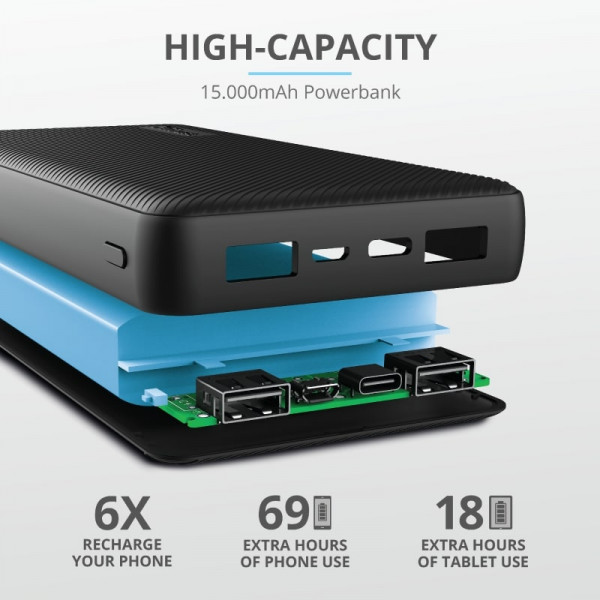 Фото - Батарея мобильная Trust Primo 15000 mAh Black (23594)