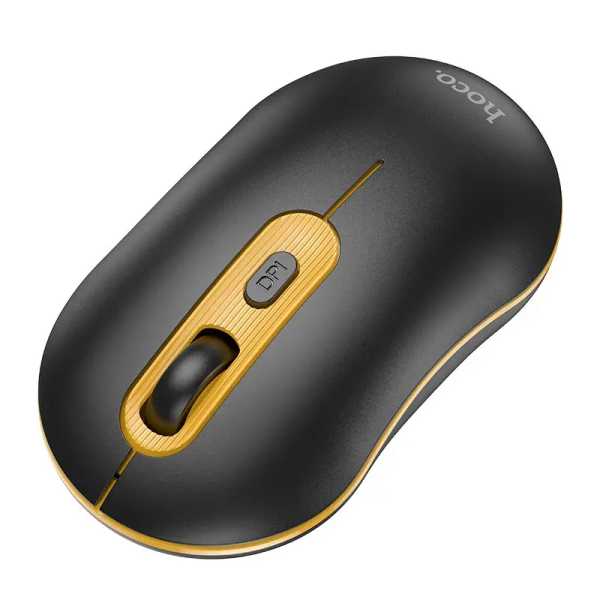 Фото - Миша бездротова HOCO GM21 Platinum 2.4G business wireless mouse Black Yellow (6931474790941)