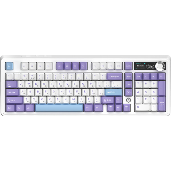 Фото - Клавіатура бездротова ігрова Ajazz AK980 V2 Gift Switch V2 Purple White Blue (AK980-V2-G-PWB)