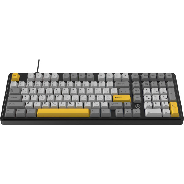 Фото - Клавиатура проводная игровая Ajazz AK980 MAX Magnetic switches Black Gray Yellow (AK980-MAX-M-BGY)