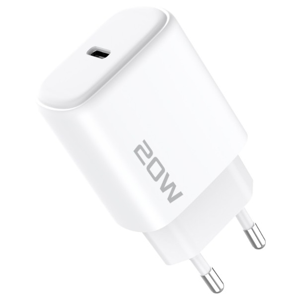 Фото - Мережевий зарядний пристрій Proove Silicone Power 2 20W (Type-C) + Cable Type-C to Lightning (1m) white (WCSP22010002)