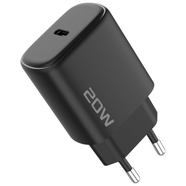 Фото - Мережевий зарядний пристрій Proove Silicone Power 2 20W (Type-C) + Cable Type-C to Lightning (1m) black (WCSP22010001)