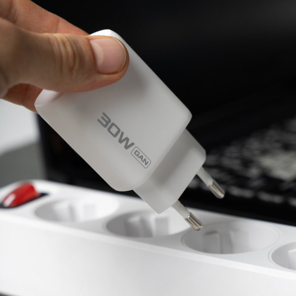 Фото - Мережевий зарядний пристрій Proove Silicone Power 2 30W Type-C + USB White (WCSP23110002)