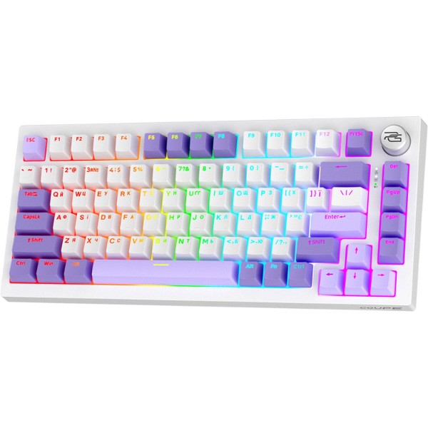 Фото - Клавиатура беспроводная игровая Proove Gaming Coupe (Ukraine Layout) white/purple (WKCP00022404)