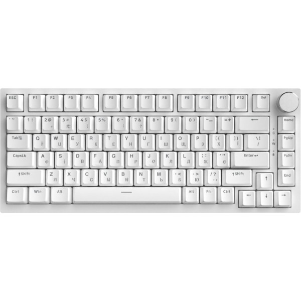 Фото - Клавиатура проводная игровая Ajazz AK820 Red Switch White USB-C (AK820-R-W)