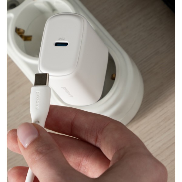 Фото - Сетевое зарядное устройство Proove Silicone Power 2 25W Type-C White (WCSP25010002)