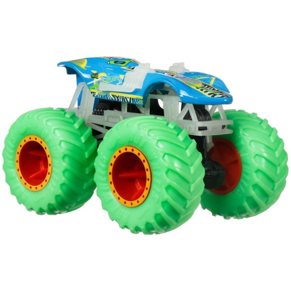 Фото - Уценка - Базовая машинка Hot Wheels Машинка-внедорожник 1:64 серии "Светящиеся в темноте" "Monster Trucks" (в ас.) (HCB50)