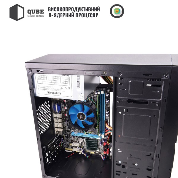 Фото - Системний блок QUBE QB i5 12400 164Win (i512400164Win)
