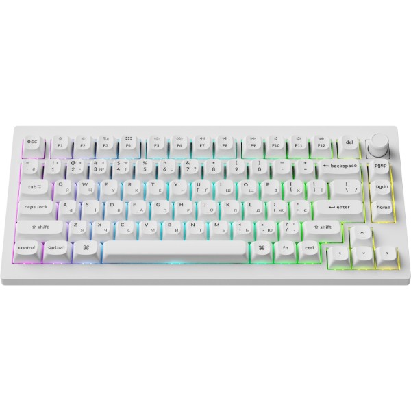 Фото - Клавиатура беспроводная Keychron V1 Ultra Red Switch White RGB (V1U-F1-UA)